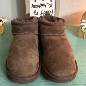 UGG Chestnut Suede Slippers